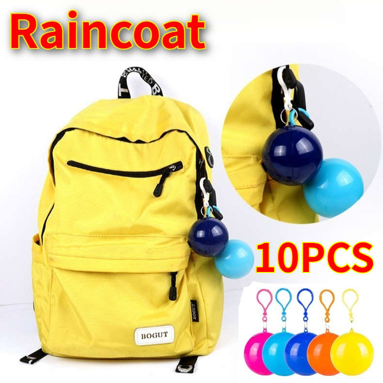 Emergency Poncho Rain - Lot de 10 mini ponchos de
