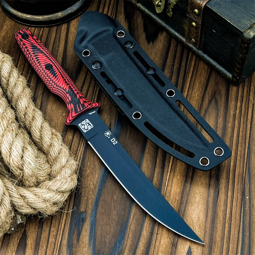 Bushcraft Knife Fixed - Couteaux utilitaires en acier D2, couteau