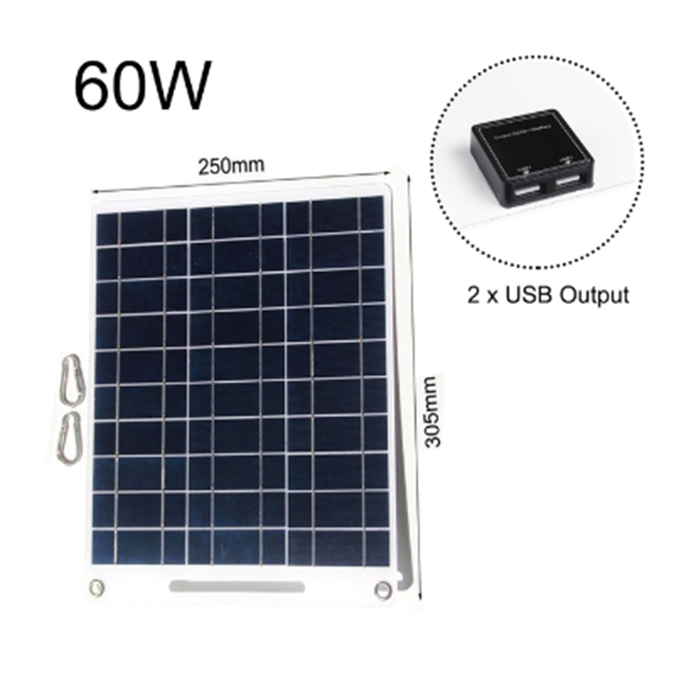 Solar Emergency Charger - Nouveau panneau solaire Portable 60W, 5V,