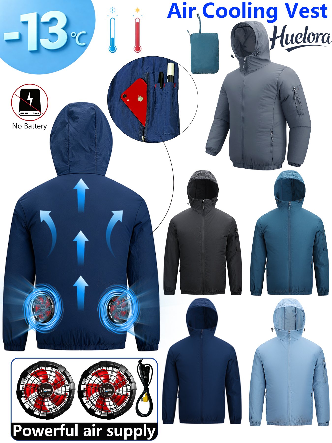 Fishing Kit Compact - Veste à capuche pour homme avec
