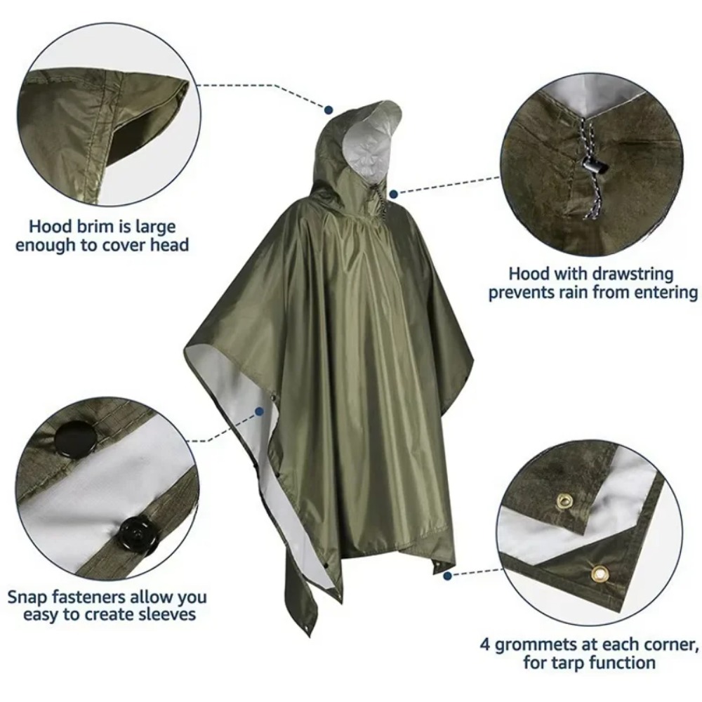 Poncho de pluie militaire mult - Emergency Poncho Rain avis et prix